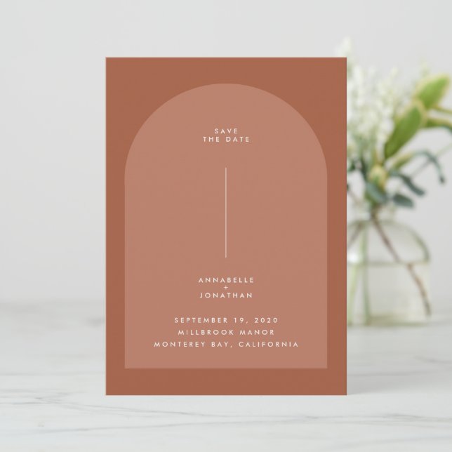 Modern minimal bohemian terracotta photo geometric (Standing Front)