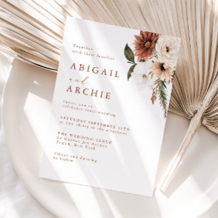 Modern Minimal Boho Wedding Invitation