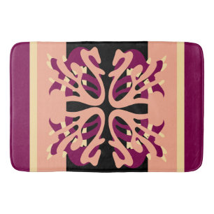 Modern Minimal Bold Art hearts Bath Mat