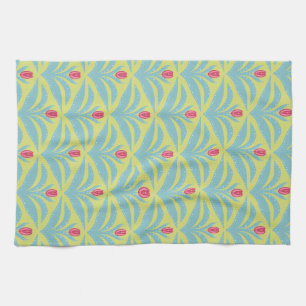 Modern minimal bold tulip pattern tea towel
