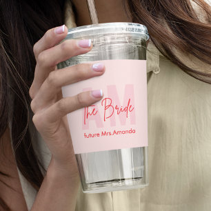 Modern Minimal Bride Personalized Future Mrs Acrylic Tumbler