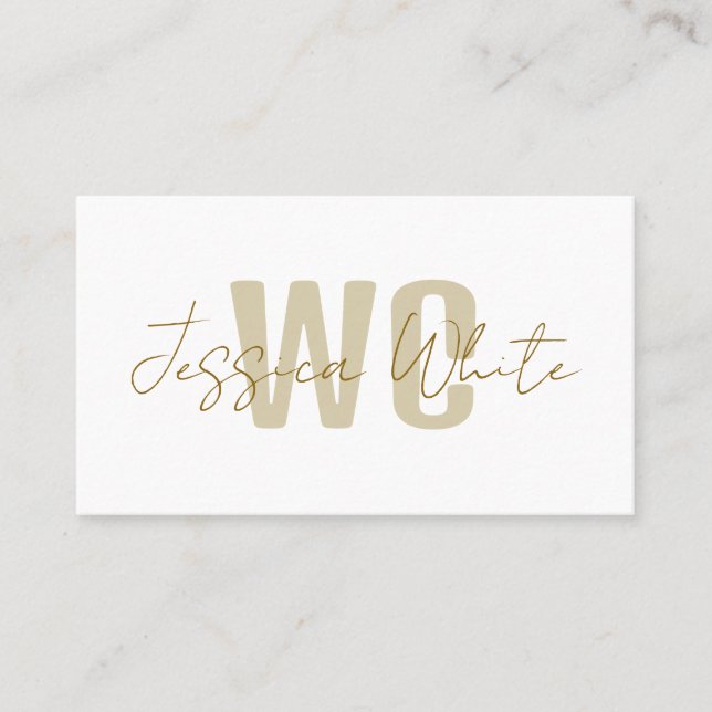 Modern Minimal Business Card (Front)