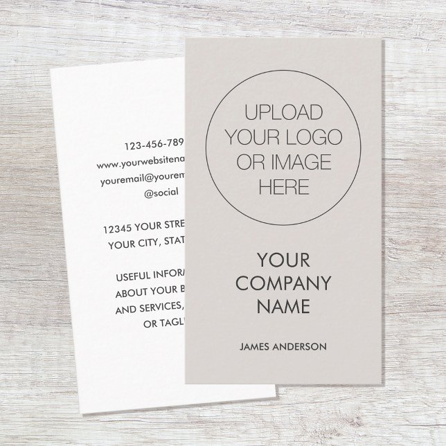 Modern Minimal Business Card Custom Logo Grey (Creator Uploaded)