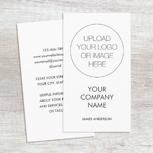 Modern Minimal Business Card Custom Logo White
