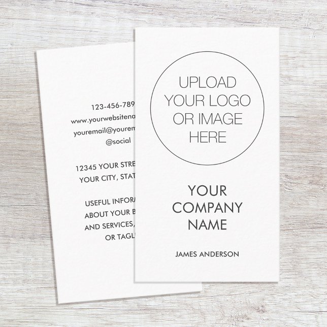 Modern Minimal Business Card Custom Logo White (Creator Uploaded)