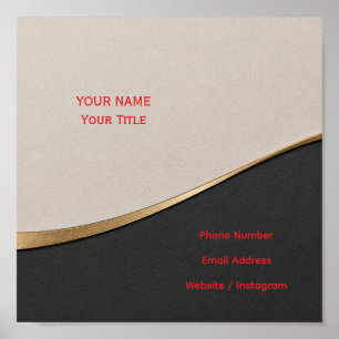 Modern Minimal Business Card Poster