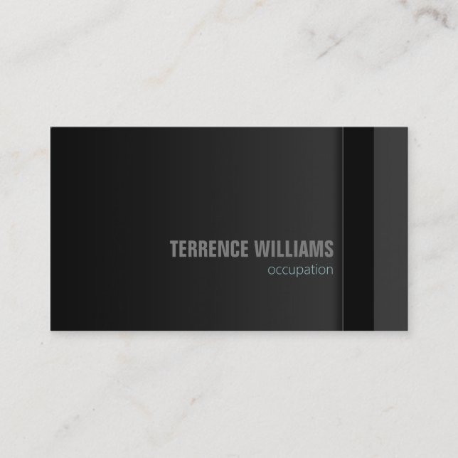 Modern minimal business card template Grey Black (Front)