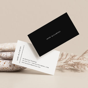 Modern Minimal Business Cards   Black and White