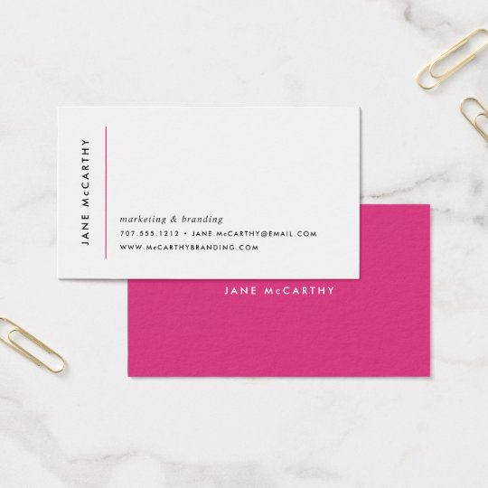 Modern Minimal Business Cards | Magenta