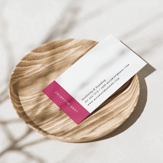 Modern Minimal Business Cards | Magenta (Creator Uploaded)