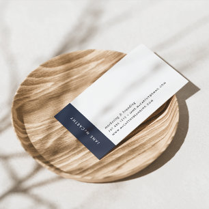 Modern Minimal Business Cards Navy