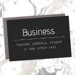 Modern Minimal Business Name & other Info | Black Car Magnet<br><div class="desc">Modern customisable design,  edit as you like.</div>