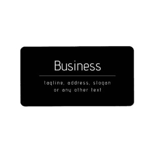Modern Minimal Business Name & other Info   Black Label