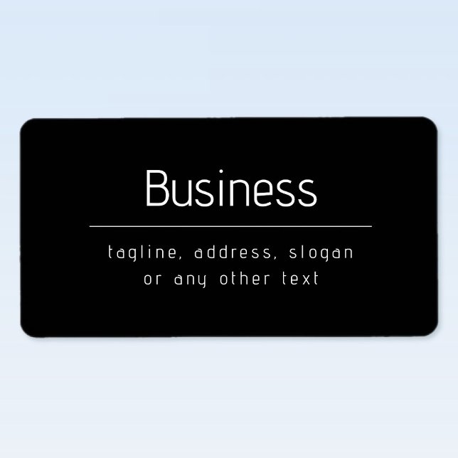 Modern Minimal Business Name & other Info | Black Label (Creator Uploaded)