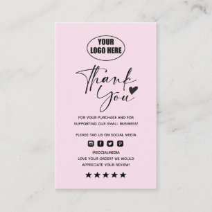Modern Minimal Business Thank You For Order Insert