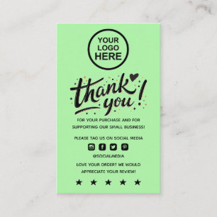 Modern Minimal Business Thank You For Order Insert