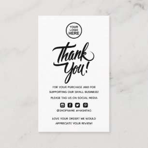 Modern Minimal Business Thank You For Order Insert