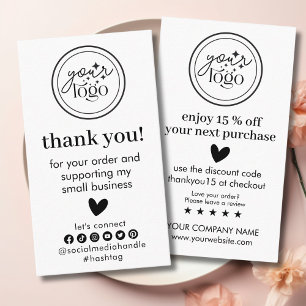 Modern Minimal Business Thank You For Order Insert