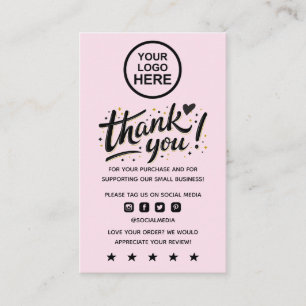 Modern Minimal Business Thank You For Order Insert