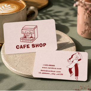 Modern Minimal Cafe Business Card Design
