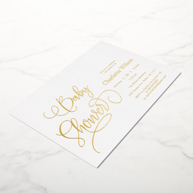 Modern Minimal Calligraphy Baby Shower (Rotated)