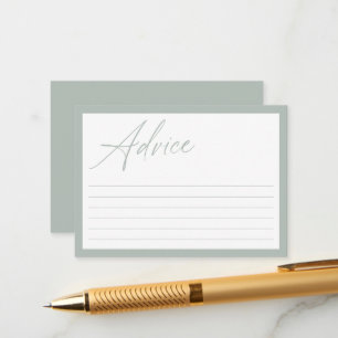 Modern Minimal Calligraphy   Baby Shower Advice