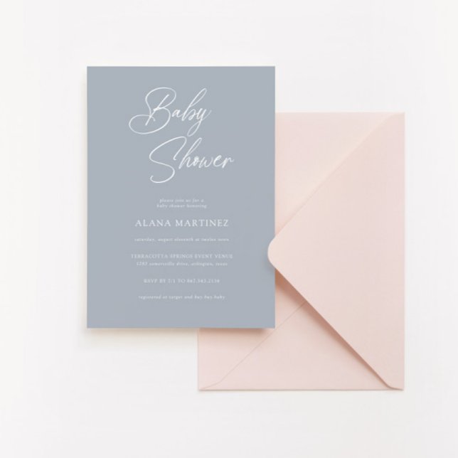 Modern Minimal Calligraphy | Baby Shower Invitation (Creator Uploaded)