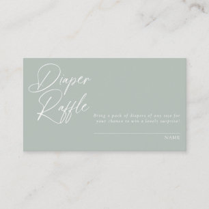 Modern Minimal Calligraphy   Diaper Raffle Enclosure Card
