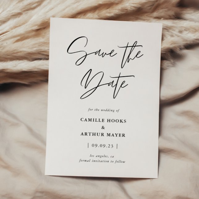  Modern Minimal Calligraphy  Save The Date (Creator Uploaded)