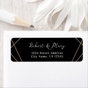 Modern Minimal Calligraphy Script Return Address