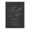 Modern Minimal Calligraphy Warm Black Wedding