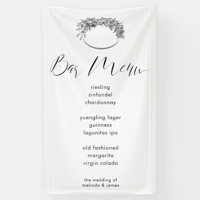 Modern Minimal Calligraphy Your Own Wedding Logo Banner (Vertical)