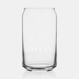 Modern Minimal Camping   Bachelorette  Can Glass