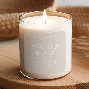 Modern Minimal Candle Label
