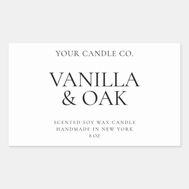 Modern Minimal Candle Label (Front)