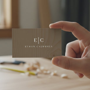 Modern Minimal Carpenter   Professional Carpentry Business Card