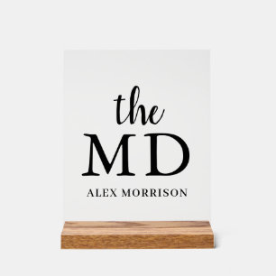 Modern Minimal CEO Black Acrylic Sign