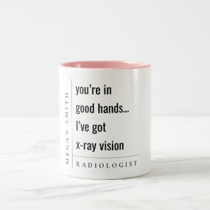 Modern Minimal Chic Motivational Radiologist Gift Two-Tone Coffee Mug