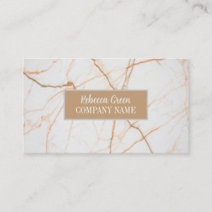 Modern Minimal Chic Stylish Fashion white Marble Business Card
