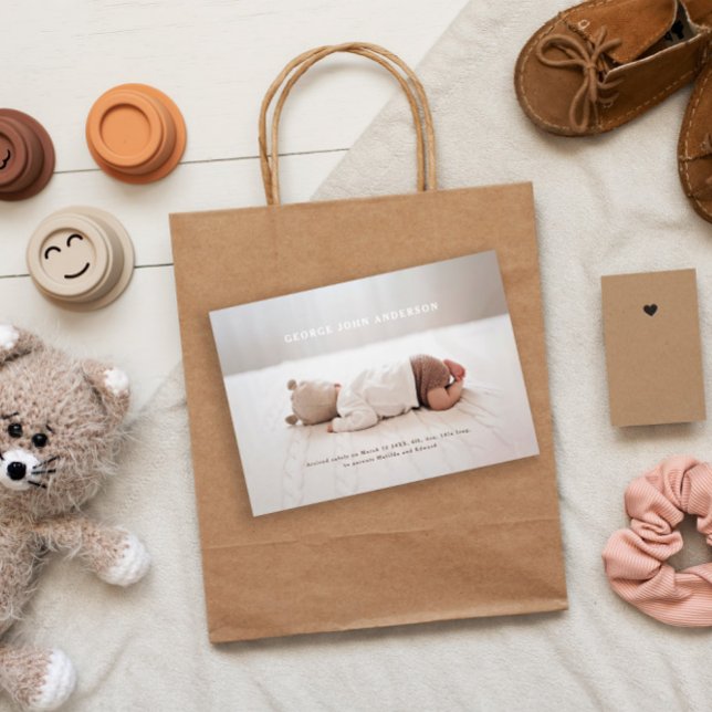 Modern minimal chic typography simple multi photo announcement (Creator Uploaded)