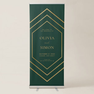 Modern Minimal Chic Wedding Welcome Retractable Banner