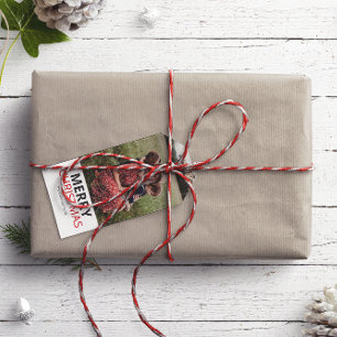 Modern Minimal Christmas Family Photo  Gift Tags