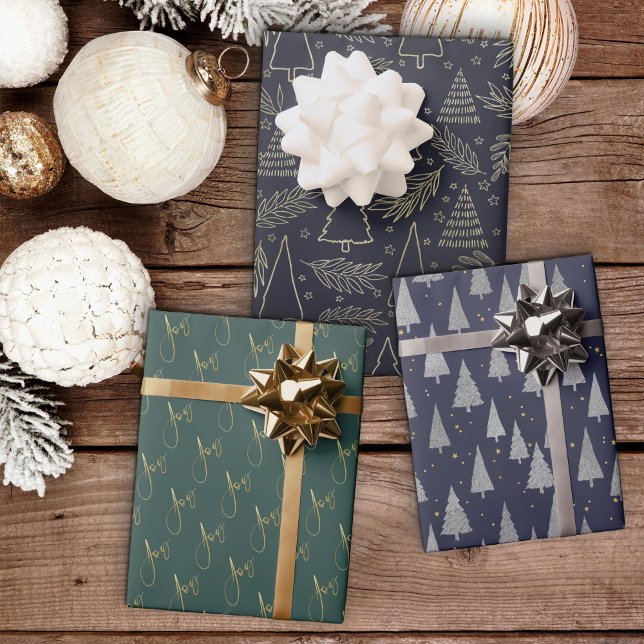 Modern Minimal Christmas Holiday Wrapping Paper Sheet (Creator Uploaded)
