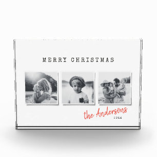 Modern minimal Christmas multi photo holiday