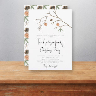 modern minimal christmas party invitation