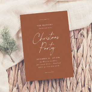 Modern Minimal Christmas Party Invitation
