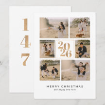 Modern Minimal Christmas Photo Holiday Card 