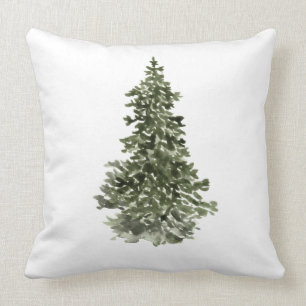 Modern Minimal Christmas Tree Farmhouse Cushion