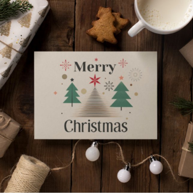 Modern Minimal Christmas Tree Holiday Card (Creator Uploaded)