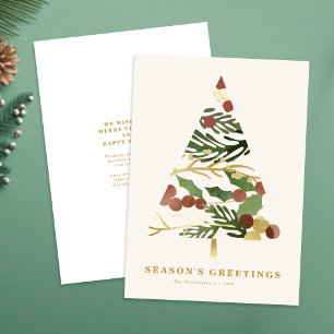 Modern Minimal Christmas Tree Holiday Card